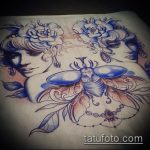 vázlat a bogár tetoválásról # 718 - a minta érdekes változata, amely könnyen használható a bogár megváltoztatására és tetoválására a zónán