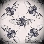 vázlat egy 70 -es számú bogár tetoválásról - a minta érdekes változata, amely jól használható a bogár átalakítására és tetoválásra a zónán