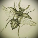 vázlat egy bogár tetoválásról # 107 - a rajz hűvös változata, amely könnyen használható a bogarak csuklóján történő átalakítására és tetoválásként történő alkalmazására