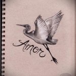 скица на татуировка с кран номер 238 е готина версия на рисунка, която може успешно да се използва за преразглеждане и рисуване на татуировка на оригами кран като скица