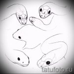 A kígyó vázlat tetoválás stílusos változata - kígyó láb tetováláshoz használható