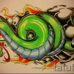 A kígyó tetoválási vázlatának eredeti változata - kígyótetováláshoz használható az ujján