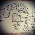 A kígyóvázlat tetoválás hűvös változata - használható a kígyó tetoválásához a kar körül