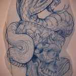 A kígyó tetoválási vázlatának eredeti változata - felhasználható kígyótetováláshoz a vállán