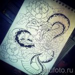 Egy érdekes változata a kígyó vázlat tetoválás - lehet használni a kígyó tetoválás a vállán