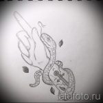 A kígyó tetoválás vázlatának elegáns változata - kígyó és skorpió tetováláshoz használható