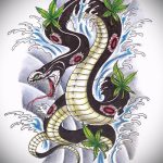A kígyóvázlat tetoválás hűvös változata - kígyófej tetováláshoz használható