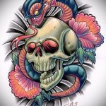 A kígyóvázlat tetoválás hűvös változata - kígyó tetováláshoz használható