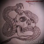 A kígyóvázlat tetoválás hűvös változata - használható akvarell kígyó tetováláshoz