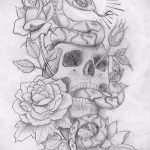 A kígyóvázlat tetoválás hűvös változata - kígyó és skorpió tetováláshoz használható