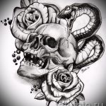 A kígyóvázlat tetoválás méltó változata - kígyótetováláshoz használható a csuklón