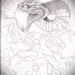 A kígyóvázlat tetoválás hűvös változata - a kar körüli kígyótetováláshoz használható