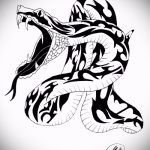 A kígyóvázlat tetoválás hűvös változata - férfi kígyó tetováláshoz használható