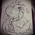 Aranyhal tetoválás vázlata # 441 egy rajz hűvös változata, amely jól használható grafika feldolgozásához és rajzolásához haltetoválásként