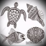 A 898 -as számú aranyhal tetoválás vázlata a minta érdekes változata, amely jól használható a hal átalakítására és tetoválására az űrben