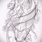 Aranyhal tetoválás vázlata # 653 egy rajz klassz változata, amely jól használható egy aranyhal véglegesítésére és felhelyezésére egy koronán, mint egy tetoválás