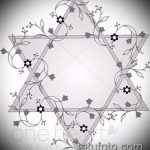 546 DAVID TATTOO CSILLAG VÁZLATA - a rajz exkluzív változata, amely sikeresen használható a Dávid -csillag tetoválás finomítására és felhelyezésére a lapockákon