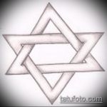 DAVID TATTOO # 50 csillag vázlata - a rajz hűvös változata, amely sikeresen használható a Dávid -csillag tetoválás finomítására és felhelyezésére a vállán