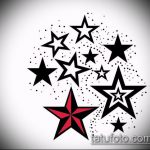 A csillag tetoválás vázlata a kulcscsonton # 800 a minta klassz változata, amely sikeresen használható átalakítására és csillagtetoválásként történő alkalmazására a kulcscsonton és a térden