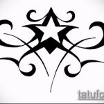 A csillag tetoválás vázlata a kulcscsonton # 118 a minta klassz változata, amely könnyen használható a lányok kulcscsontjainak feldolgozásához és csillag tetoválásához