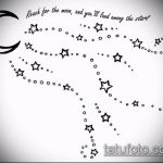 Csillag tetoválás vázlata a kulcscsonton