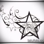 A csillag tetoválás vázlata a kulcscsonton # 427 a minta exkluzív változata, amely könnyen használható a véglegesítéshez és csillag tetováláshoz a kulcscsonton és a térden