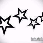 A csillag tetoválás vázlata a kulcscsonton # 468 a minta hűvös változata, amely sikeresen használható a kulcscsontok és a térd csillagtetoválásához és feldolgozásához.