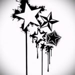 A csillag tetoválás vázlata a kulcscsonton # 694 a minta klassz változata, amely könnyen használható átalakítására és csillagtetoválásként történő alkalmazására a kulcscsonton és a térdeken