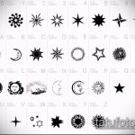 A csillag tetoválás vázlata a kulcscsonton # 317 a minta klassz változata, amely sikeresen használható átalakítására és csillagtetoválásként történő alkalmazására a kulcscsonton, a nyakhoz közelebb