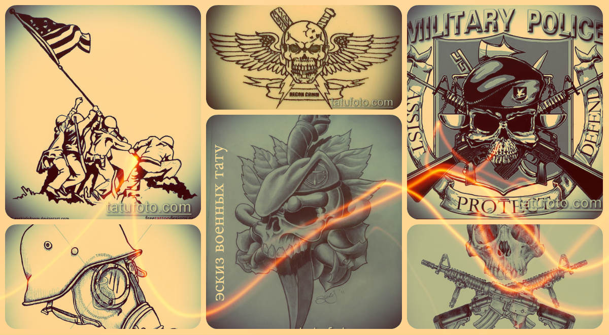 Katonai tetoválás vázlatok - menő hadsereg tetoválás minták