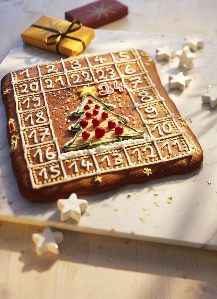 dekoratívne jedlé adventný kalendár vianočné pečivo okno jedľa