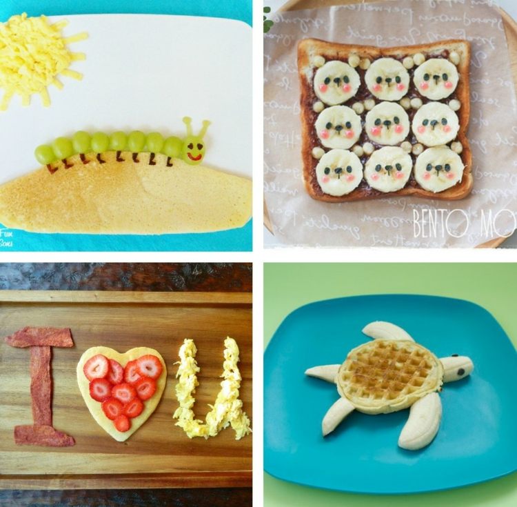 Nápady na jedlo pre deti z rôznych produktov jesť-deti-húsenica-hrozno-korytnačka-vafle-jahody