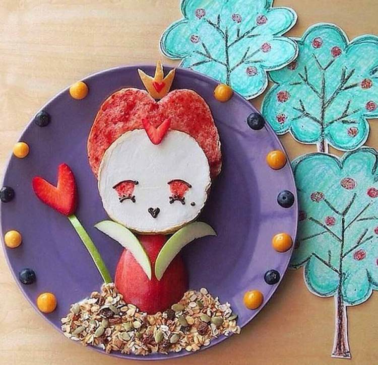 Použitie filmov pre deti ako inšpirácie - Srdcová kráľovná jesť-deti-alice-ríša divov-kráľovná-srdca-musli-ovocie