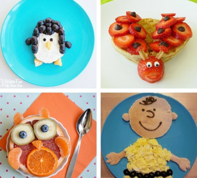 Navrhnite jedlo pre deti vo forme zvierat jesť-deti-tučniak-lienka-charlie-hnedá-sova-dizajn-ľahké