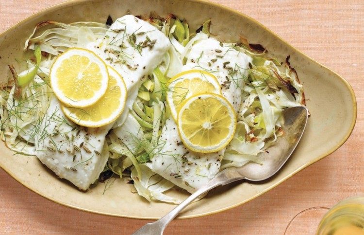 Lahodné rybie pokrmy - vianočné jedlá Stravovanie na Vianoce nápady recepty ryby halibut fenikel zemiaky