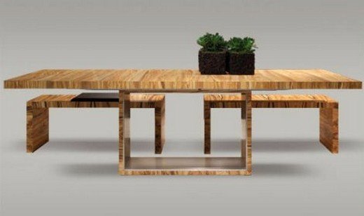 jedálenský stôl modernej konštrukcie