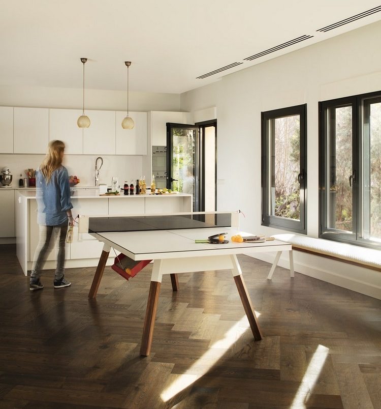 Z jedálenského stola sa stáva stolný tenis jedálenský stôl-multifunkčná-sieť-stolný tenis-stolný-indoor-vy & amp; me