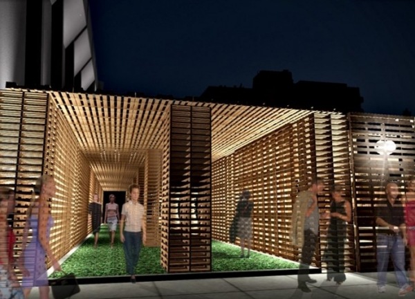 Nápady na architektúru europalety Moderná architektúra europaliet