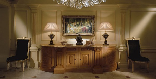 nápad na zariadenie luxusnej skrinky v krémovej farbe