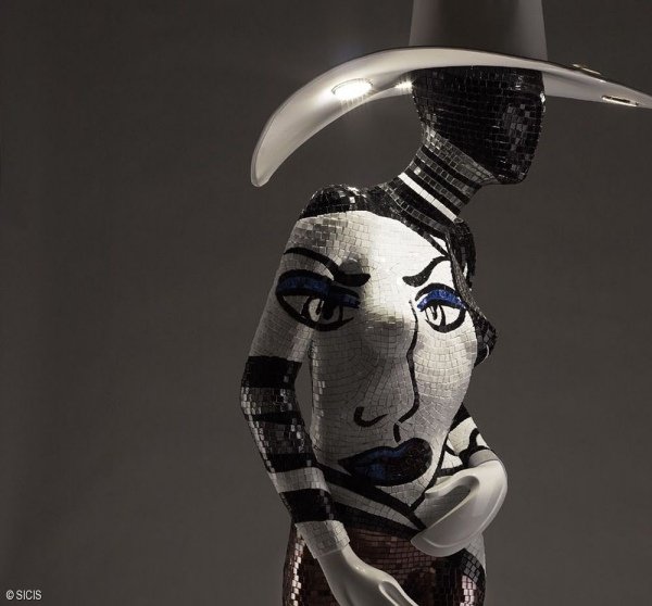 wb lampa mozaika ozdobená lomová funkcia sicis