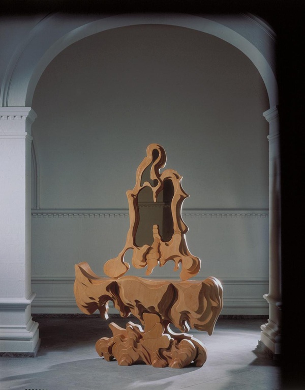 moderný dizajn toaletného stolíka - taliansky vysoko módny nábytok