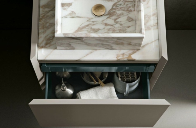 Mramorová spodná skrinka úložný priestor kúpeľňové doplnky dizajn nábytku