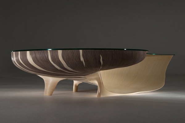 stolný dizajn vzor pruhov nautilus dizajn stola s pásikovým vzorom v tvare nautilus