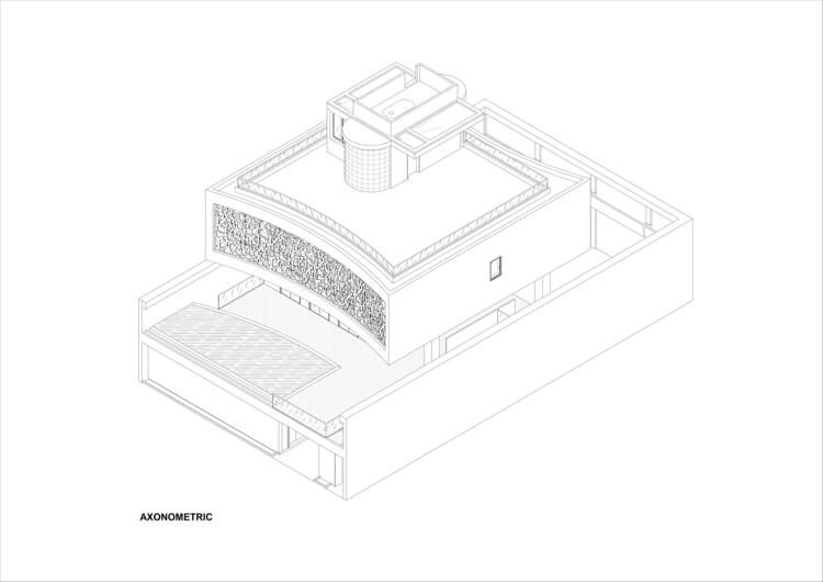 Architektonický dom - pohľad zhora na dom a záhradu