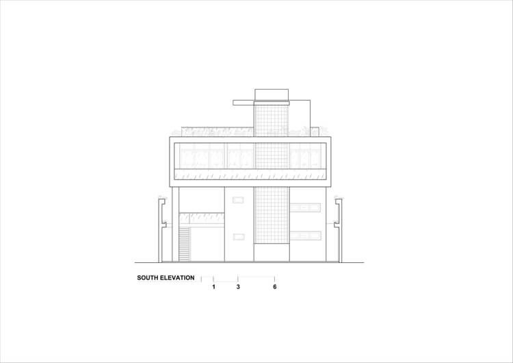 Rodinný dom s bočným výhľadom na plochú strechu