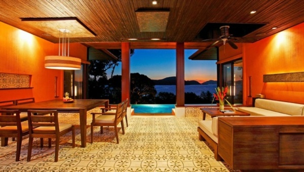 ázijský interiér vila phuket ostrov thajsko Interiér v ázijskom štýle