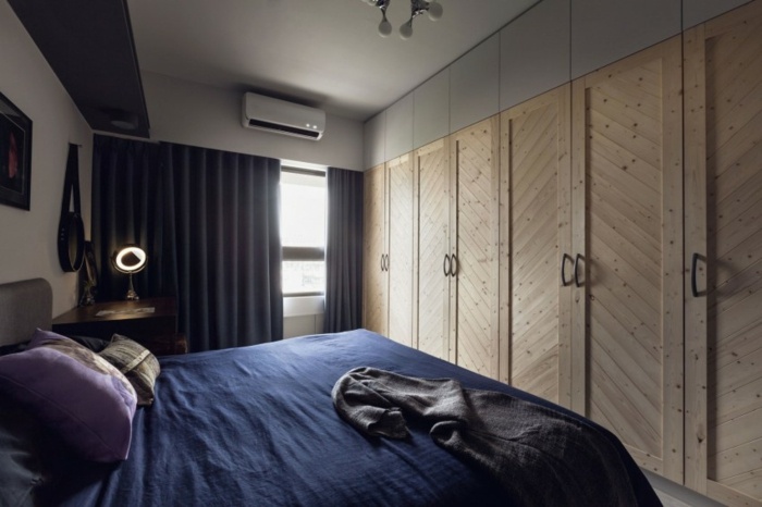 Dvojlôžková spálňa so vstavanou skriňou Vstavané skrine na drevo-v spálni