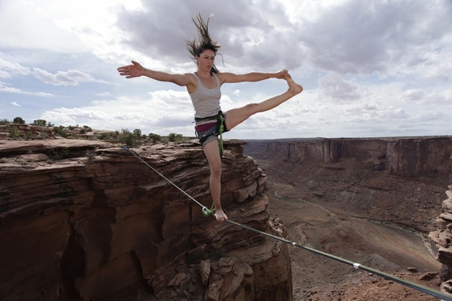 lanový beh adrenalínový Grand Canyon extrémne fotografie