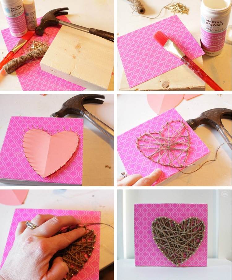 Navlečte obrázky s nechtami obrázky na nechty srdce urobte si darčekovú jutovú priadzu