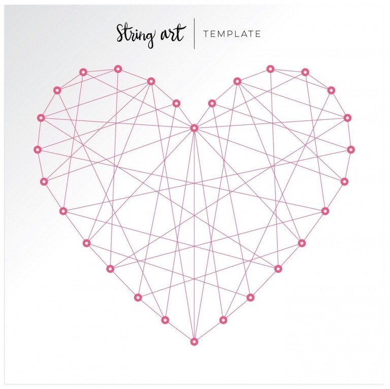 obrázky na nechty srdce šablóna reťazec umelecké šablóny na tlač